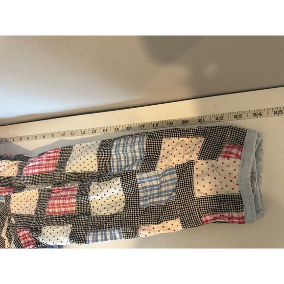 Vtg Harris Wallace Womens Jacket Sz L Patchwork Cotton Multicolor Checker Design - Picture 8 of 10